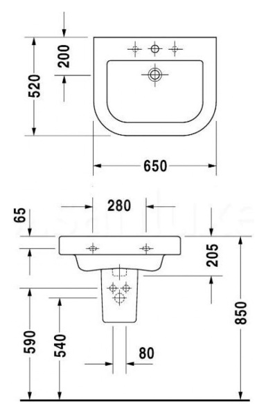 Раковина Duravit Happy D.2 2318650000