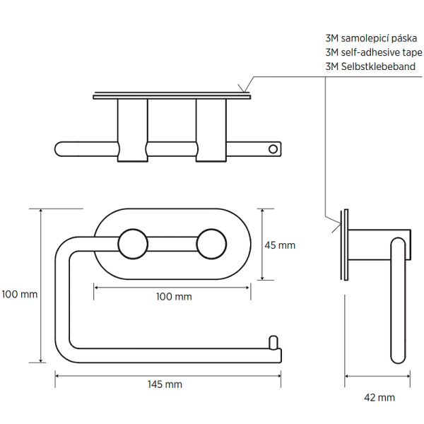Держатель туалетной бумаги Bemeta Easy 163112020 черный матовый
