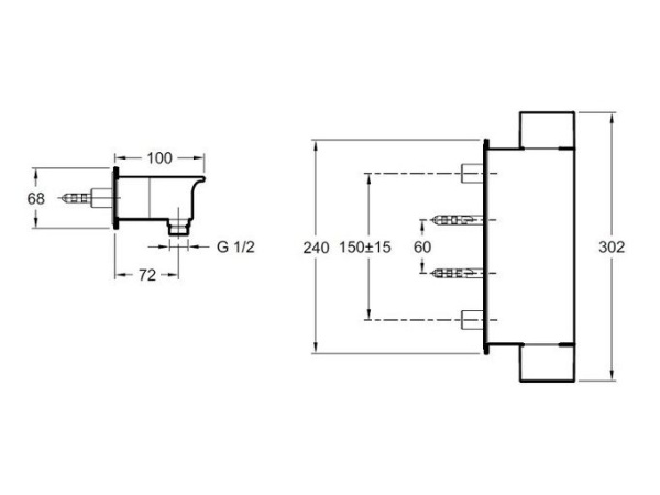 Смеситель для душа Jacob Delafon Stance E9104-CP