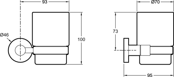 Стакан для зубных щеток Jacob Delafon EO E77825-CP
