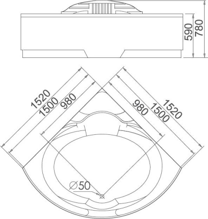 Акриловая ванна Gemy G9082 B белый