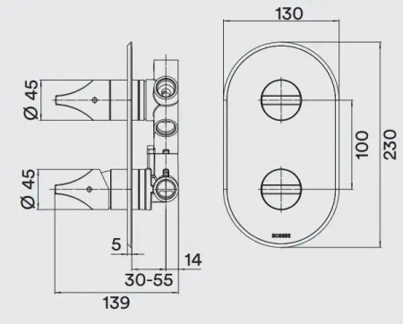 Внутренняя часть смесителя Bossini Z00130000