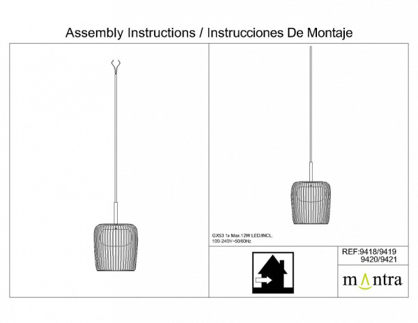 Подвесной светильник Mantra Dubai 9419