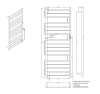 Электрический полотенцесушитель Bemeta 60x168 704151064 белый матовый