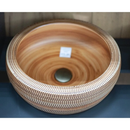 Раковина-чаша CeramaLux J2055 42x42 см, накладная, коричневый