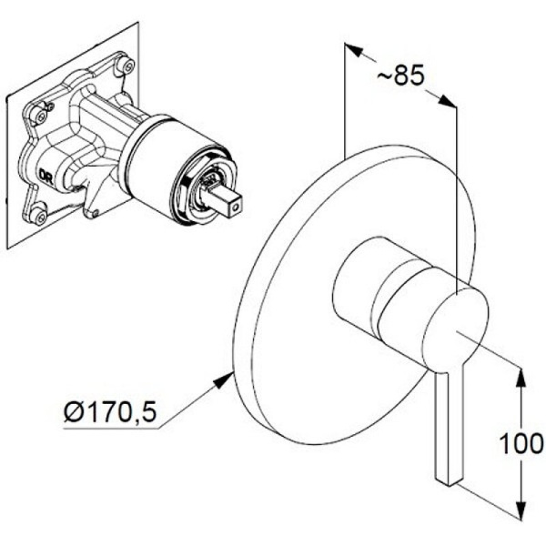 Смеситель для душа Kludi Nova Fonte 206550515