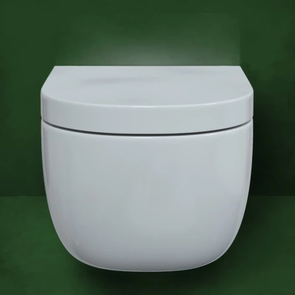 Унитаз подвесной Berges Ego 082122 безободковый, с сиденьем микролифт, белый