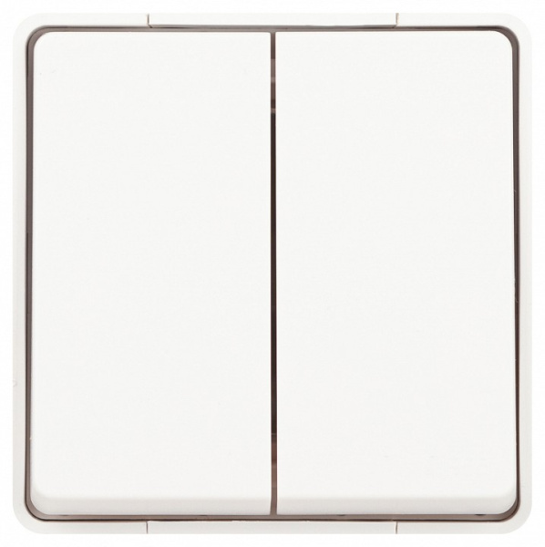 Переключатель двухклавишный Эра Эра Эксперт 11-1506-01