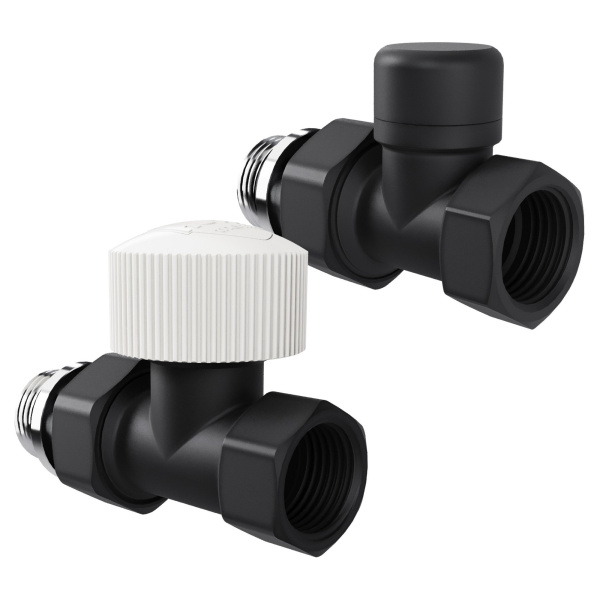 Набор термостатический прямой Royal Thermo Design 1/2"М30х1,5 (Черный)