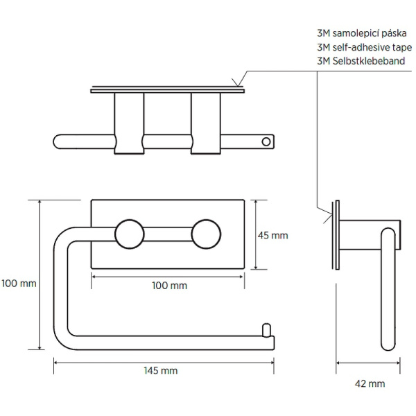 Держатель туалетной бумаги Bemeta Easy 163112220 черный матовый