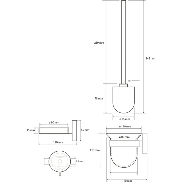 Туалетный ершик Bemeta Neo 104113019