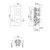 Смеситель для душа Carimali ilQuadro 21020EST-CR