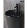 Раковина GID Nb131bm 40x40 см, напольная, черный матовый