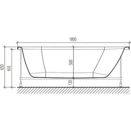 Акриловая ванна 180x80,4 см Eurolux Orio E1016075028