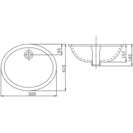 Раковина 50x41,5 см SSWW CL3022