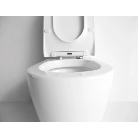 Унитаз-компакт CeramaLux NS-2176 с сиденьем микролифт, белый