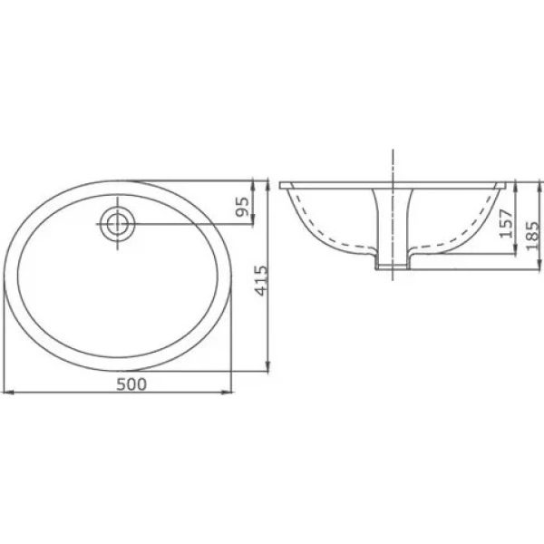 Раковина 50x41,5 см SSWW CL3022