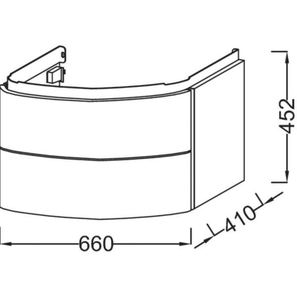 Тумба под раковину 65 см Jacob Delafon Presquile EB1103-V13 Палисандр шпон