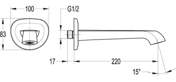Излив для ванны Cezares LIBERTY LIBERTY-F-SC-01