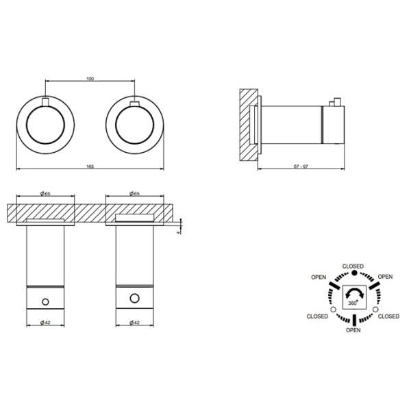 Смеситель для душа Gessi 316 54236#707 черный