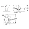 Унитаз приставной с вертикальным выпуском Grohe Bau Ceramic 39431000