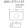 Раковина 60x37,5 см Orange B07-600W