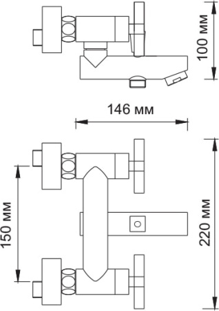 Смеситель для ванны WasserKRAFT Weser 7801