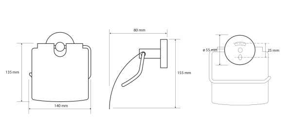 Держатель туалетной бумаги Bemeta Sablo 160112010