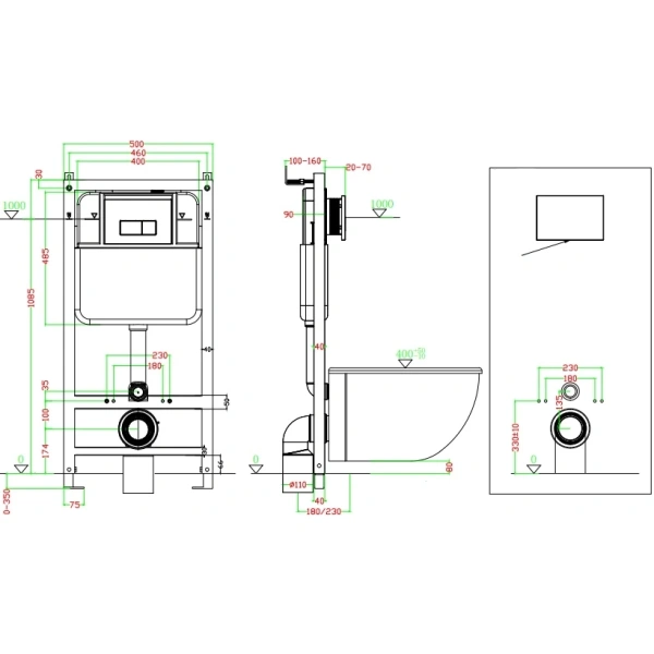 Инсталляция для унитаза CeramaLux CL811-1
