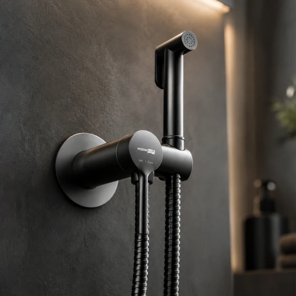 Гигиенический душ WasserKRAFT Rhein 9938GR со смесителем, графит
