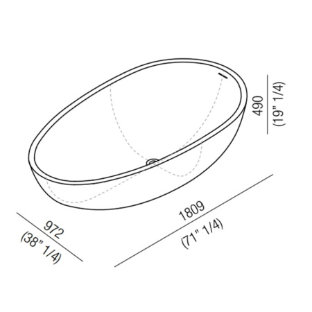 Ванна из искусственного камня Agape Spoon XL 180х97 AVAS0916ZZ