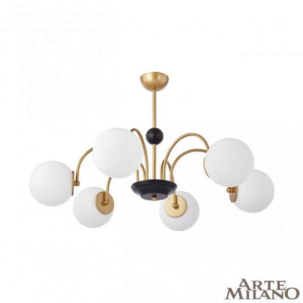 Люстра на штанге Arte Milano AM-Napoli 312066/D850/6 BS/BK