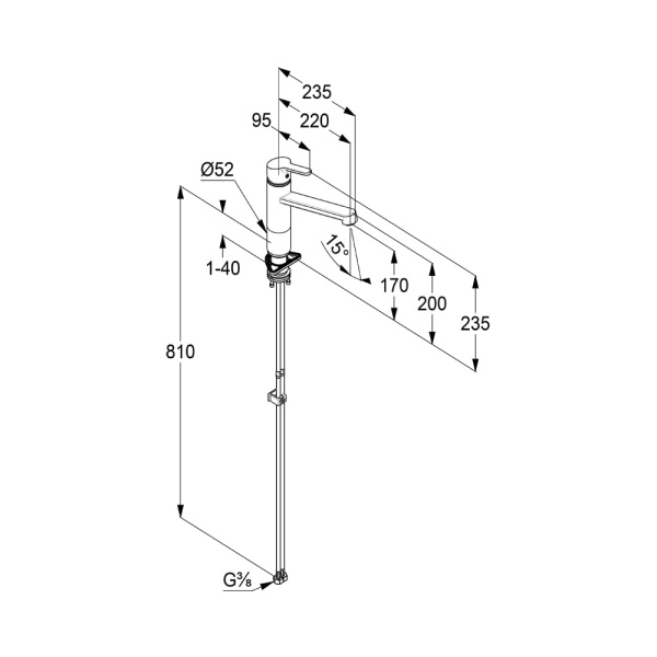 Смеситель для кухни Kludi M2 595780575