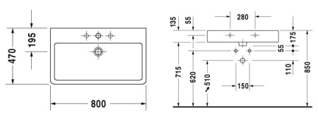 Раковина Duravit Vero 0454800000