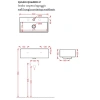 Раковина 50x27 см Artceram Quadro QUL001 01 00 bi