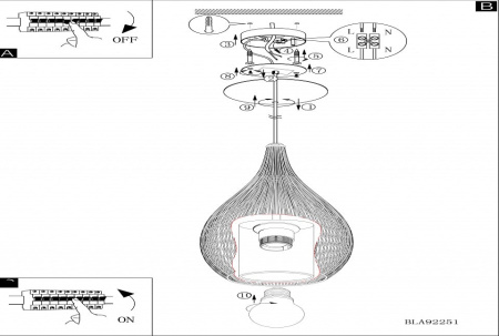 Подвесной светильник Eglo Razoni 92252