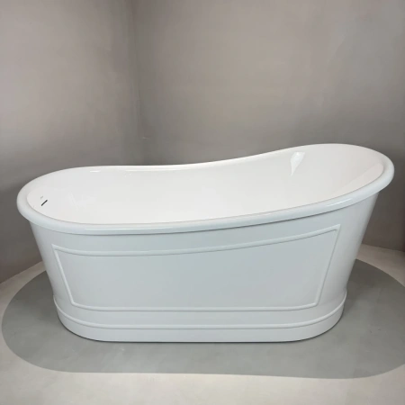 Акриловая ванна Abber AB9514 167,6x87 см, отдельностоящая, белый