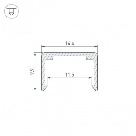 Профиль накладной Arlight WPH-FLEX 062505