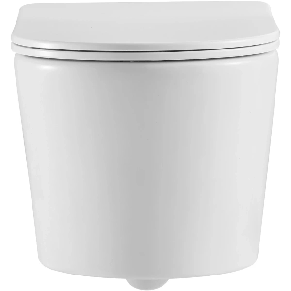 Унитаз подвесной Aquatek Оберон AQ1363WT-00 безободковый, торнадо, с сиденьем микролифт, белый