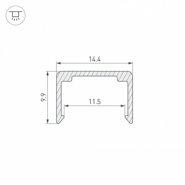 Профиль накладной Arlight WPH-FLEX 062505