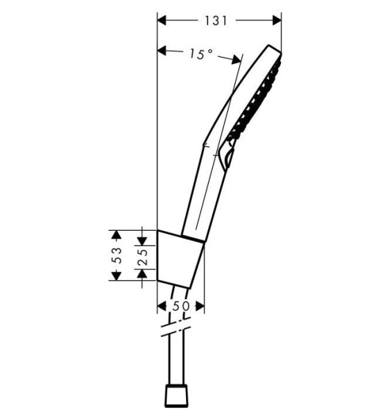 Душевой набор hansgrohe Raindance Select S 120 3jet 26701400 с держателем и шлангом 125 см белый/хром