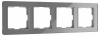 Рамка на 4 поста Werkel Acrylic (графит) W0042704