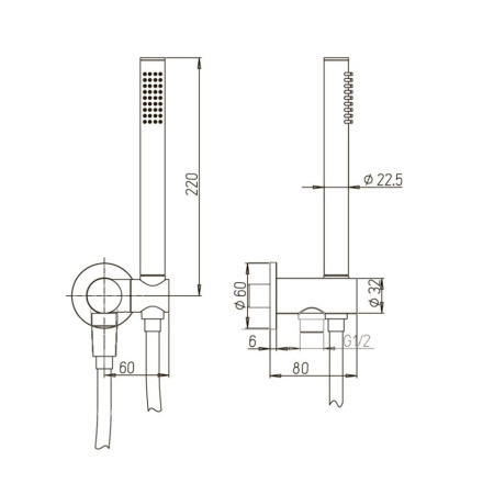 Душевой гарнитур Paini 53PJ440TTP4 золото матовое