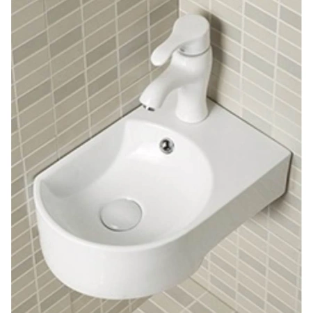 Раковина CeramaLux 9273L 41x27 см L, рукомойник, белый