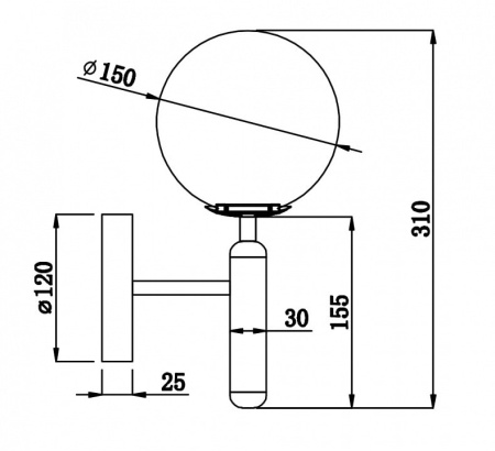 Бра Freya Zelda FR5124WL-01BS