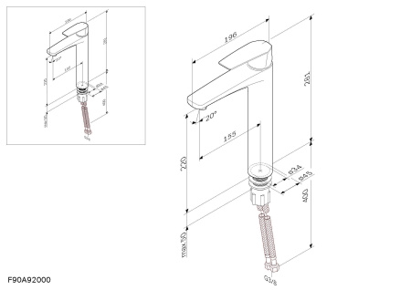 Смеситель для раковины AM.PM Gem F90A92000
