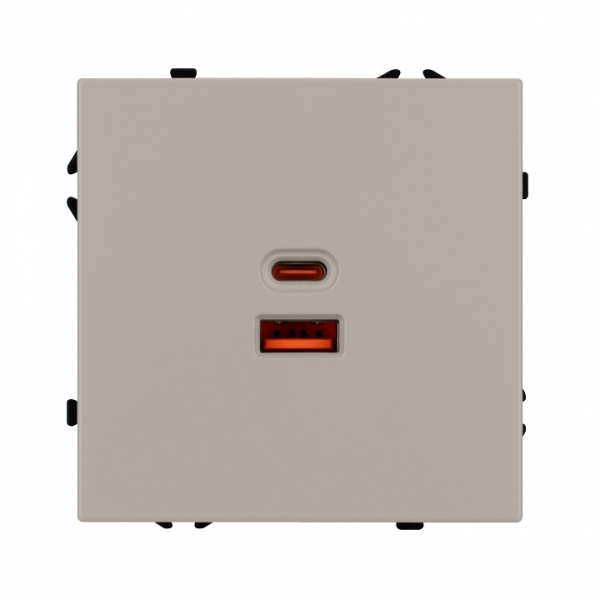 Розетка с заземлением и 2хUSB type A и C, без рамки Arlight SCT-NOBE 059446