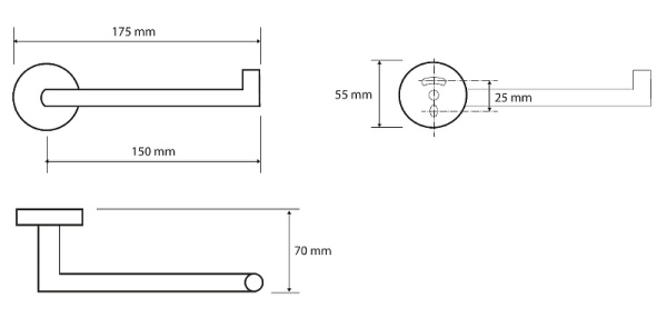 Держатель туалетной бумаги Bemeta Graphit 156212032
