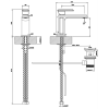 Смеситель для раковины Gessi Eleganza 46001#080 золото