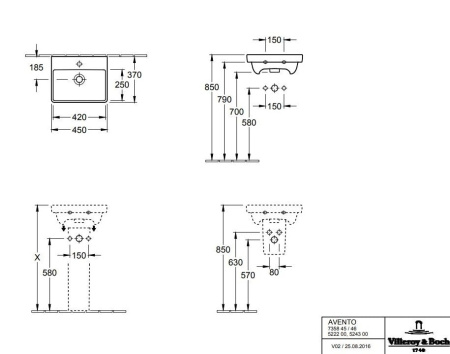 Раковина Villeroy&Boch Avento 735845R1
